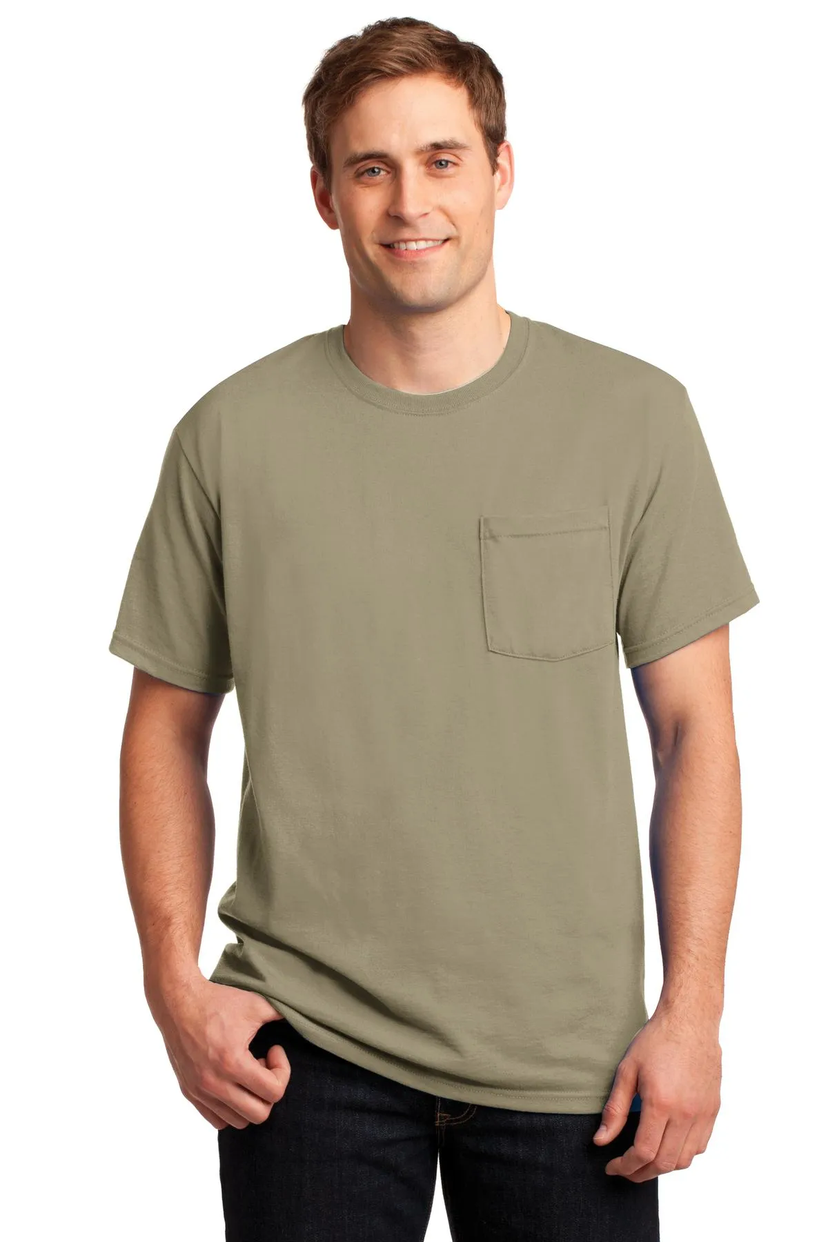 Jerzees - Dri-Power 50/50 Cotton/Poly Pocket T-Shirt. 29MP