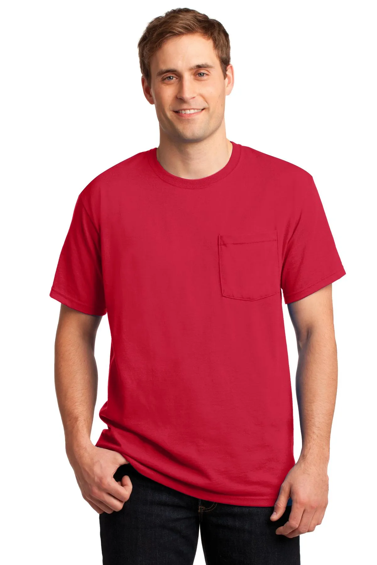 Jerzees - Dri-Power 50/50 Cotton/Poly Pocket T-Shirt. 29MP