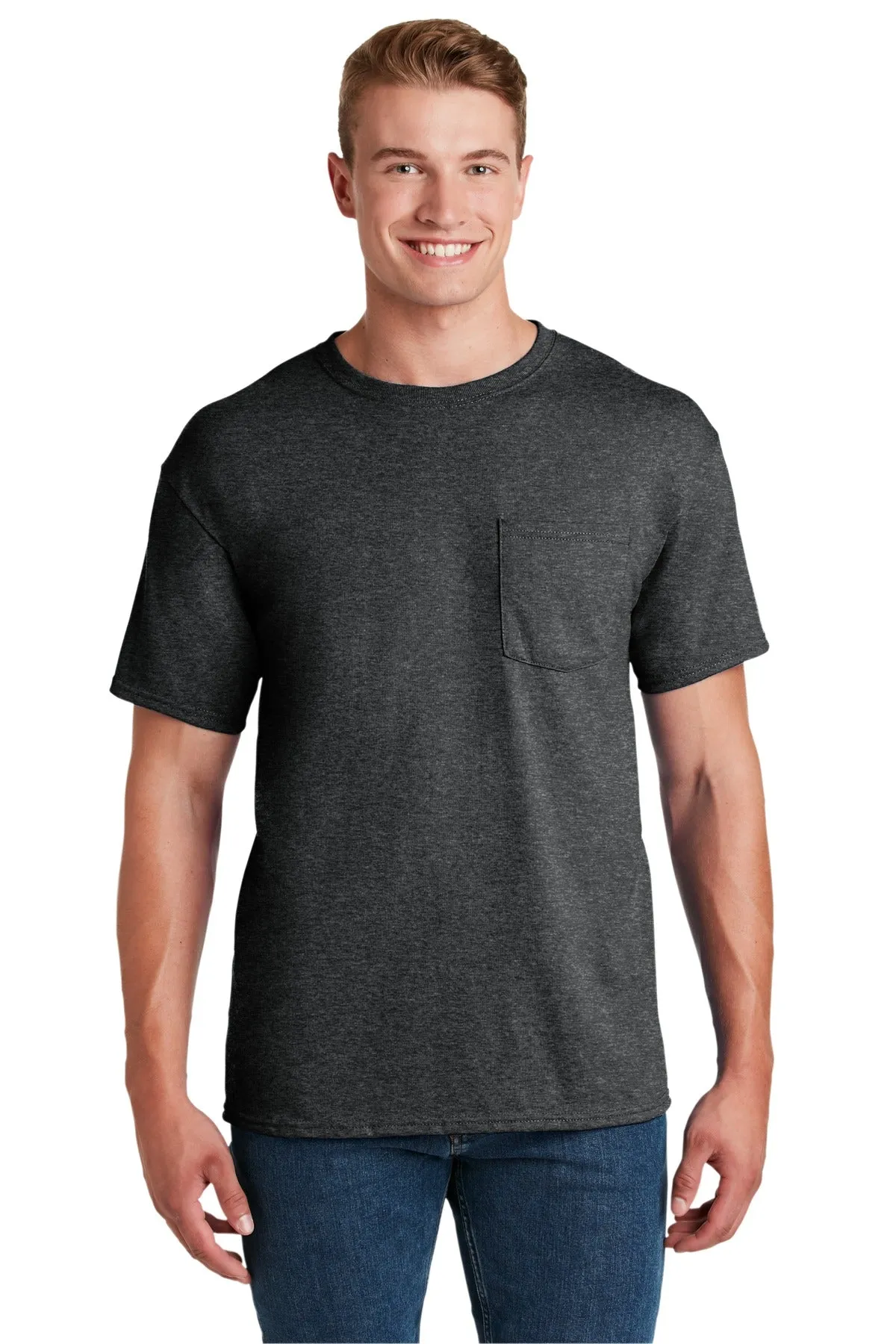 Jerzees - Dri-Power 50/50 Cotton/Poly Pocket T-Shirt. 29MP