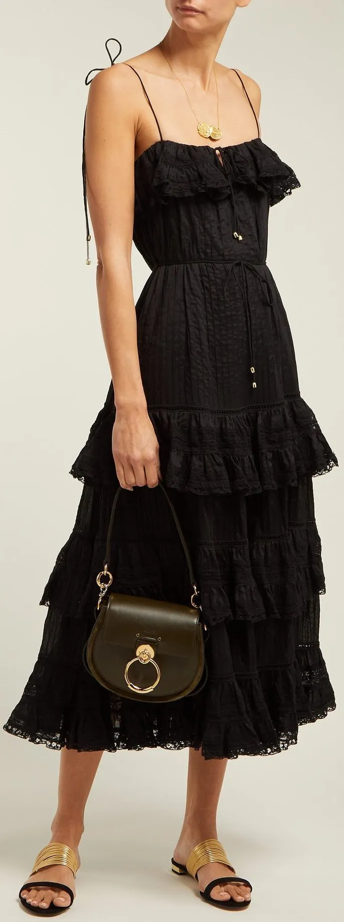 'Juniper' Pintuck-Pleated Cotton Dress