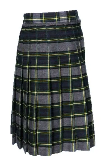 Kids Knife Pleated Skirt With ELASTIC in The Back Kids Sizes Regular/Long Length Plaid #111-1
