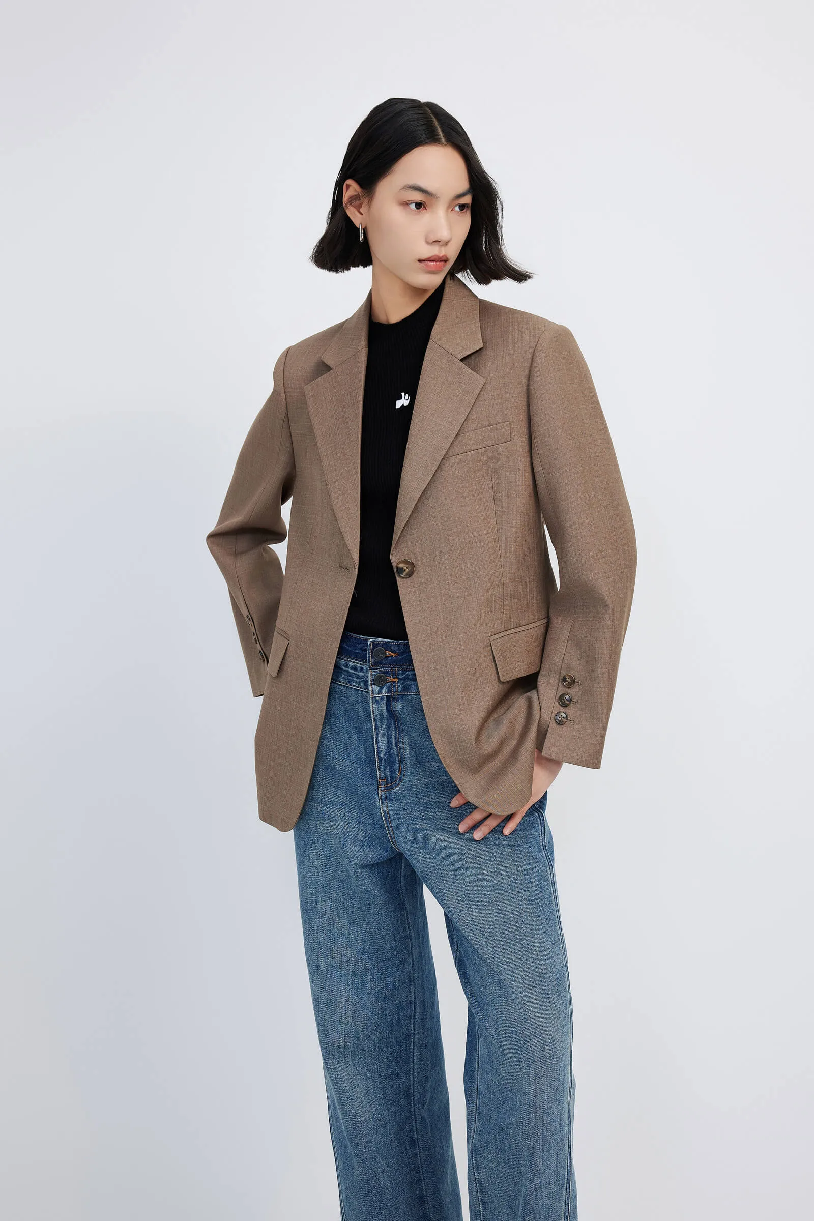 LILY Vintage Single-Breasted Blazer