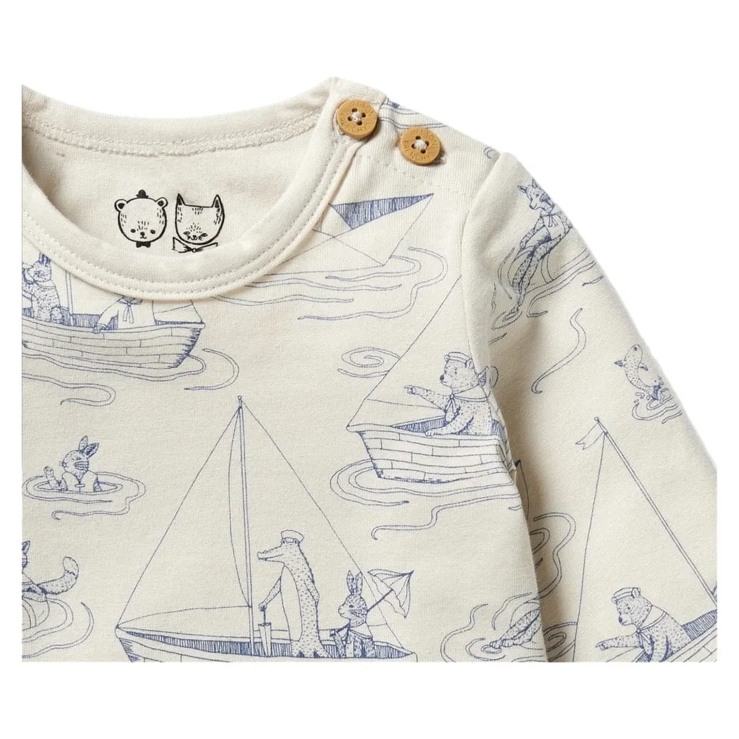 Long Sleeve Bodysuit - Sail Away