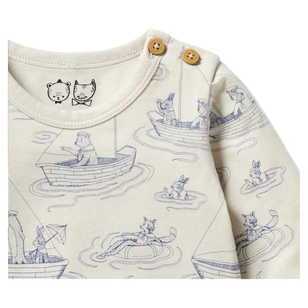 Long Sleeve Bodysuit - Sail Away