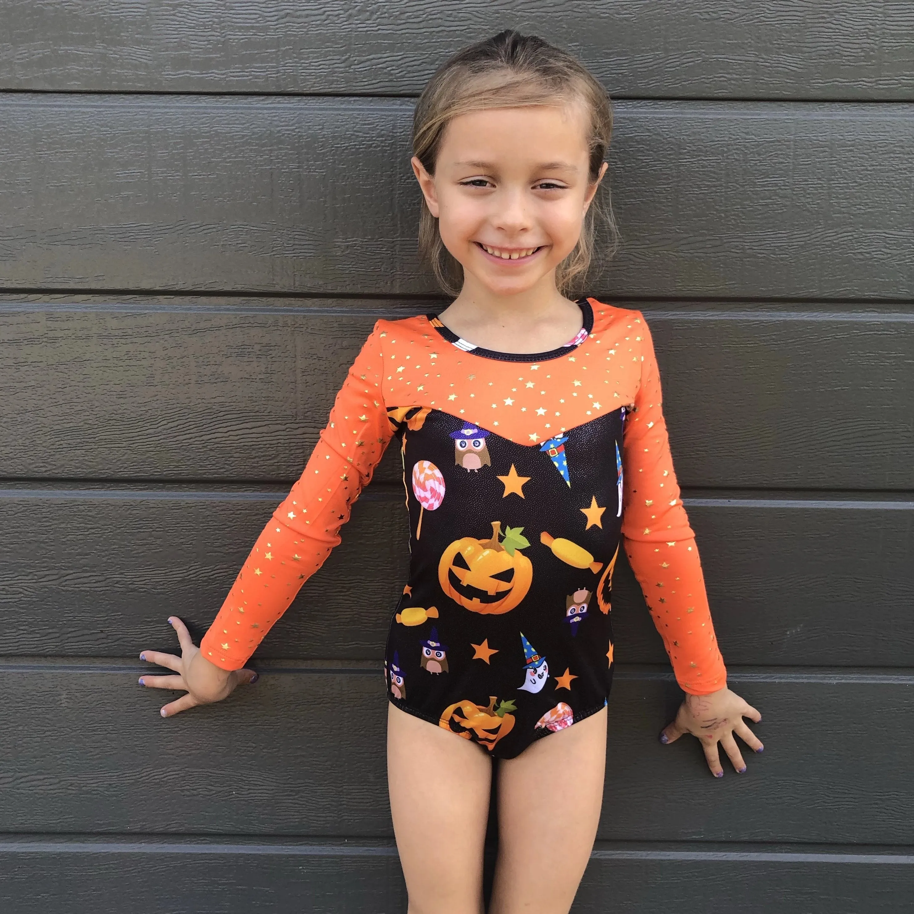 Long Sleeved Halloween Leotard