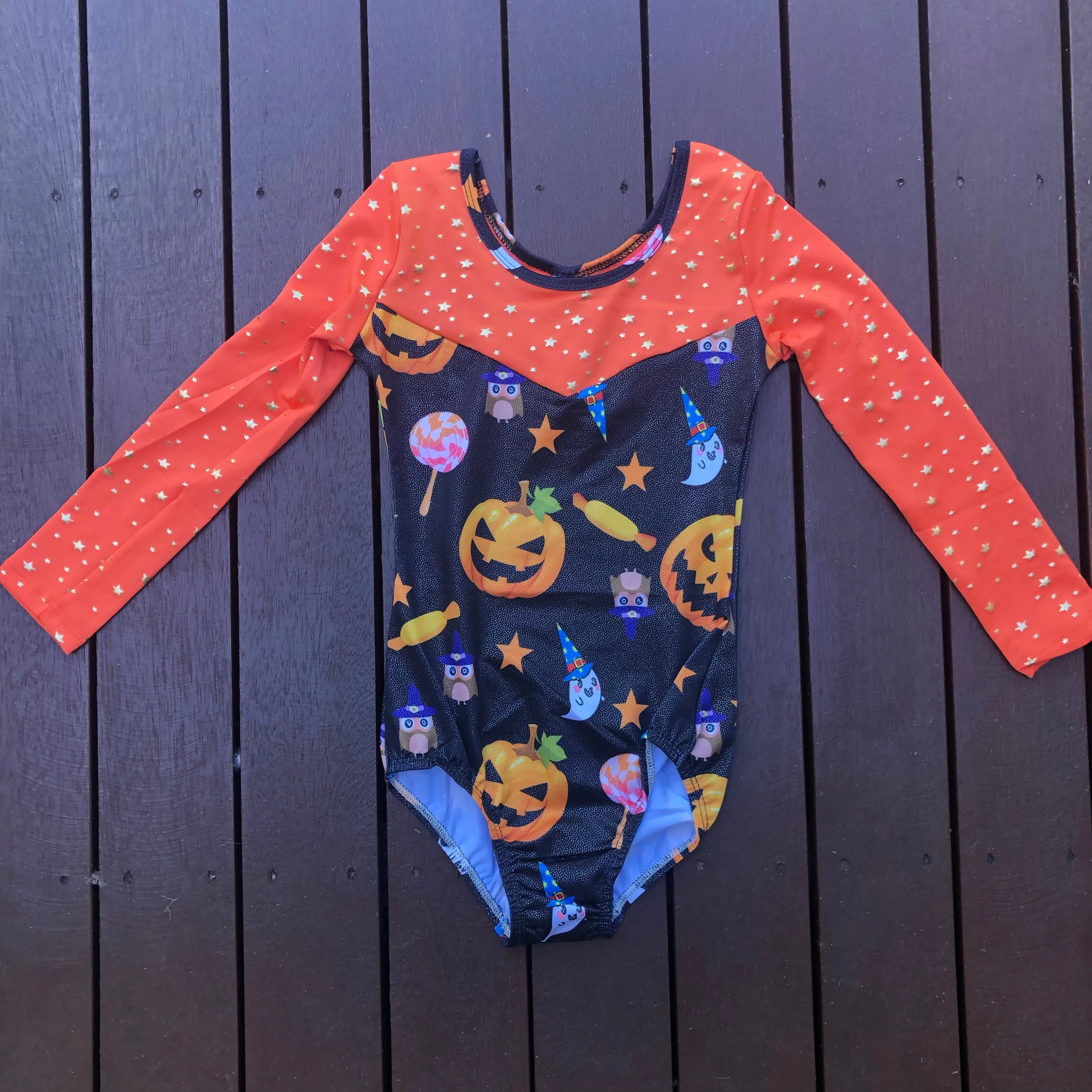 Long Sleeved Halloween Leotard