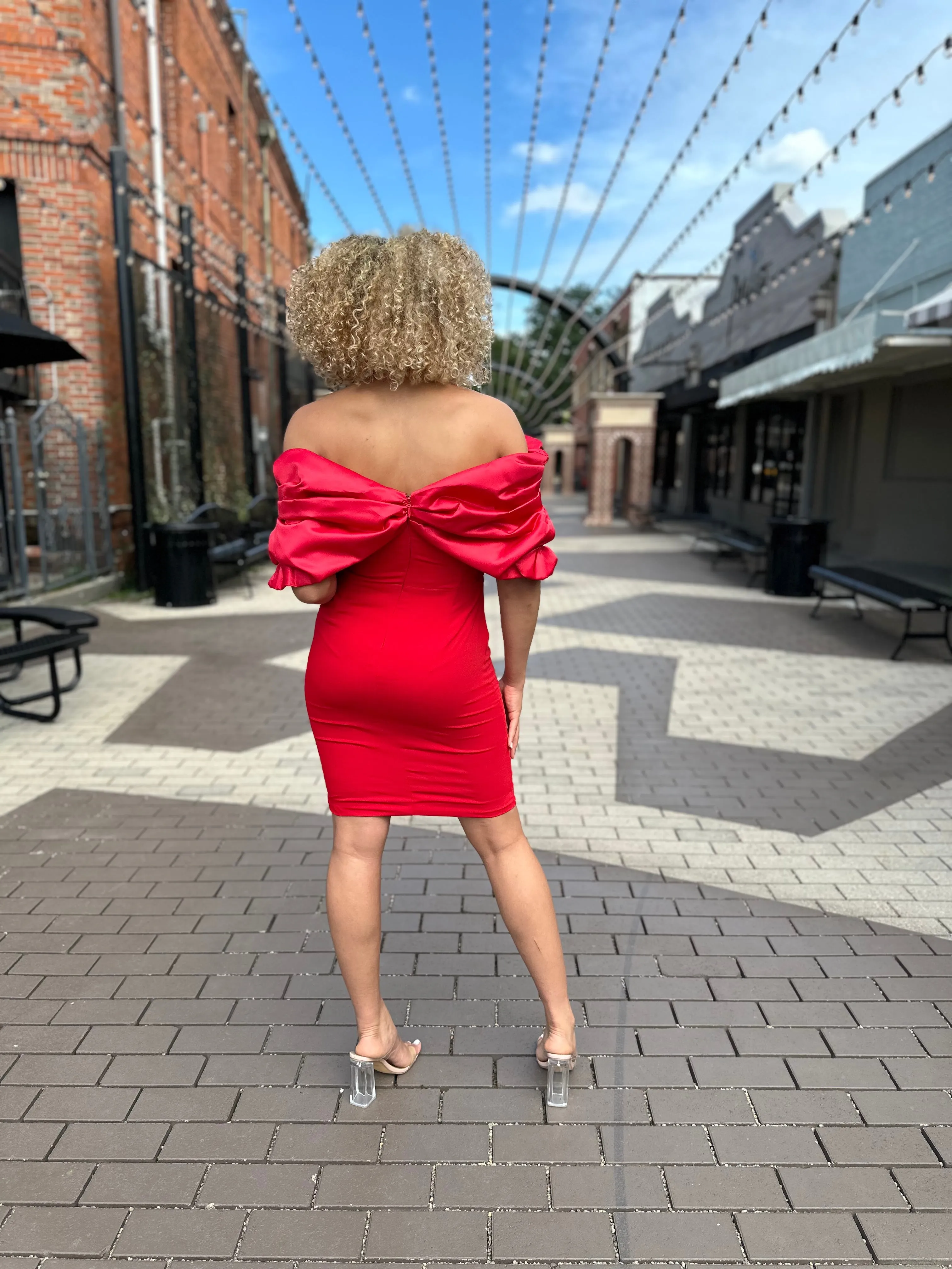 Maribelle Crepe Ruffle Dress