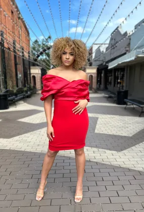 Maribelle Crepe Ruffle Dress