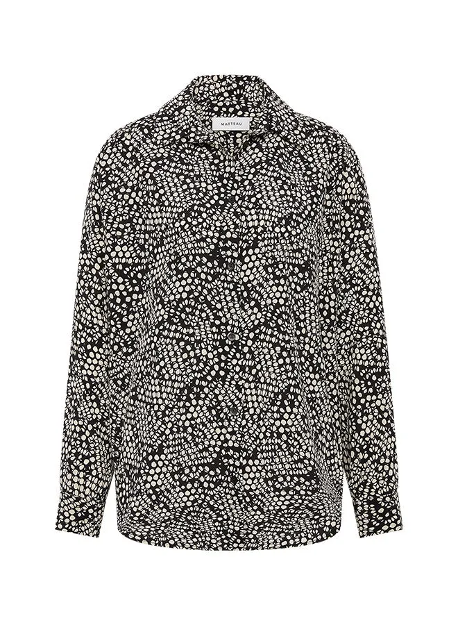 Matteau Long Sleeve Silk Shirt in Kyoto