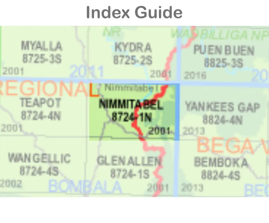 Nimmitabel 8724-1-N NSW Topographic Map 1 25k