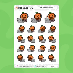 Office Pumpkin Stickers