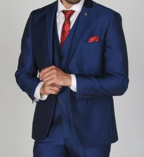 Paul Andrew Royal Blue Kingsley 3Pc Suit