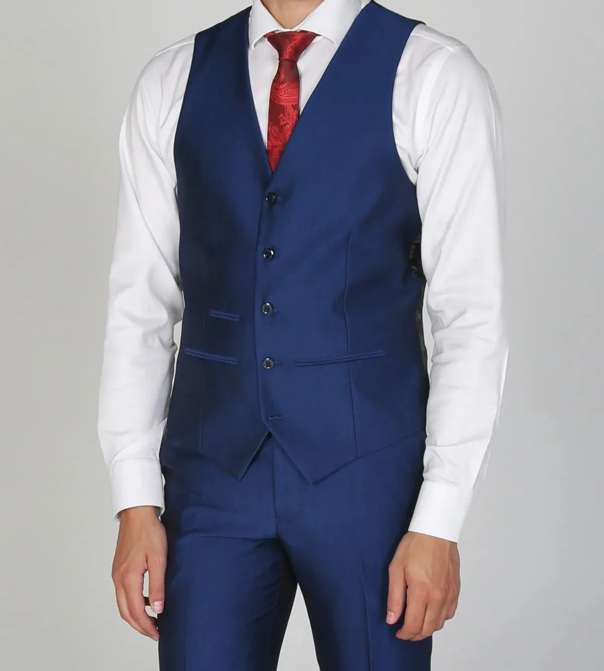 Paul Andrew Royal Blue Kingsley 3Pc Suit