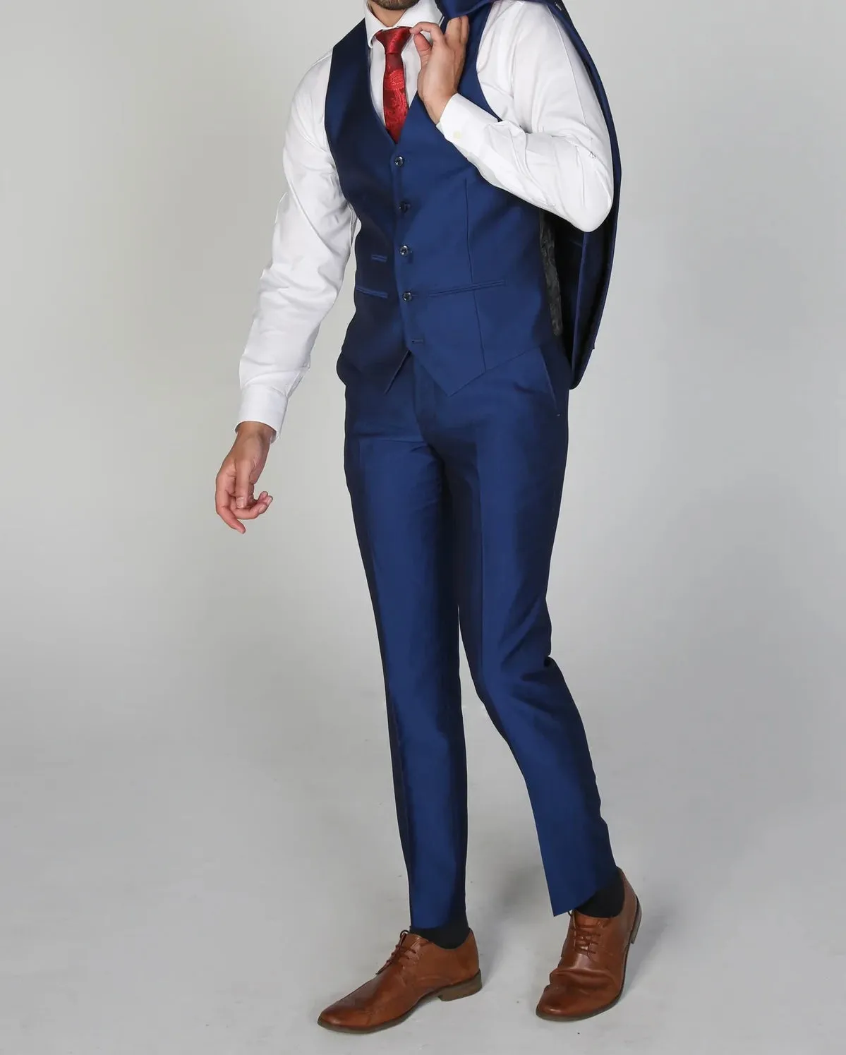 Paul Andrew Royal Blue Kingsley 3Pc Suit