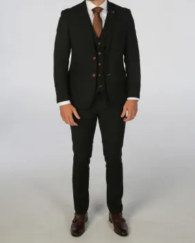Paul Andrew Textured Mayfair Black 3Pc Suit