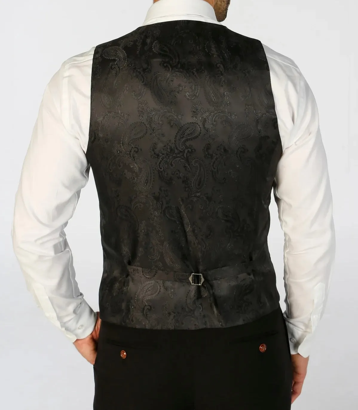 Paul Andrew Textured Mayfair Black 3Pc Suit
