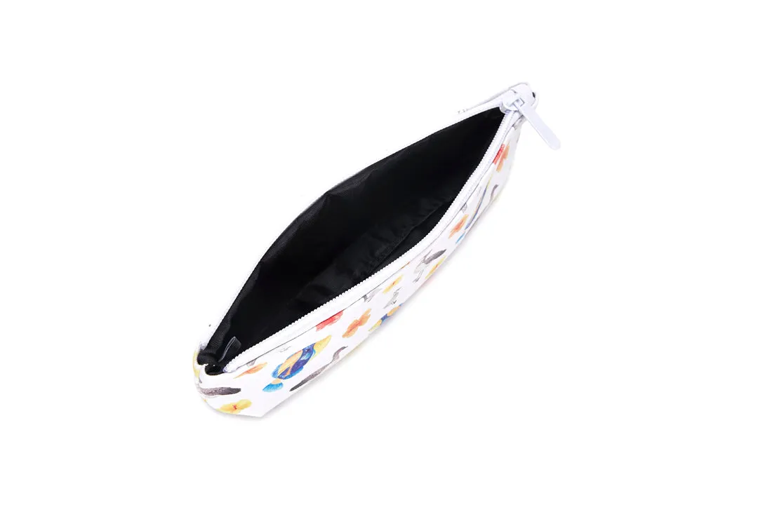 Pencil Pouch Humu Nene Hibiscus White