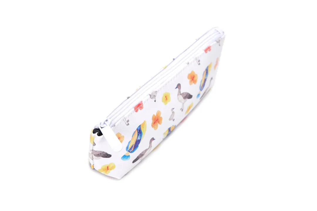 Pencil Pouch Humu Nene Hibiscus White