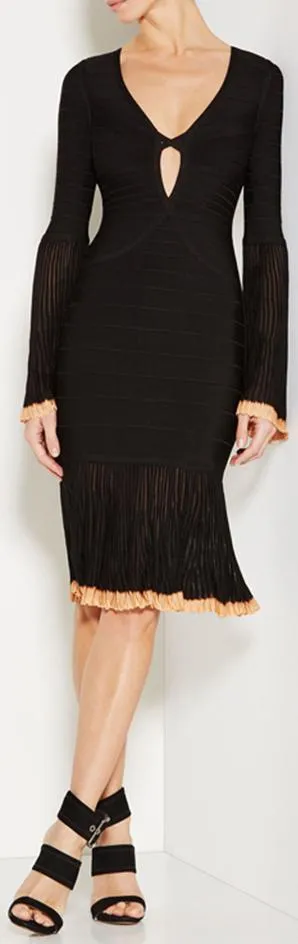 'Rinnaa' Pointelle Trim Bandage Dress
