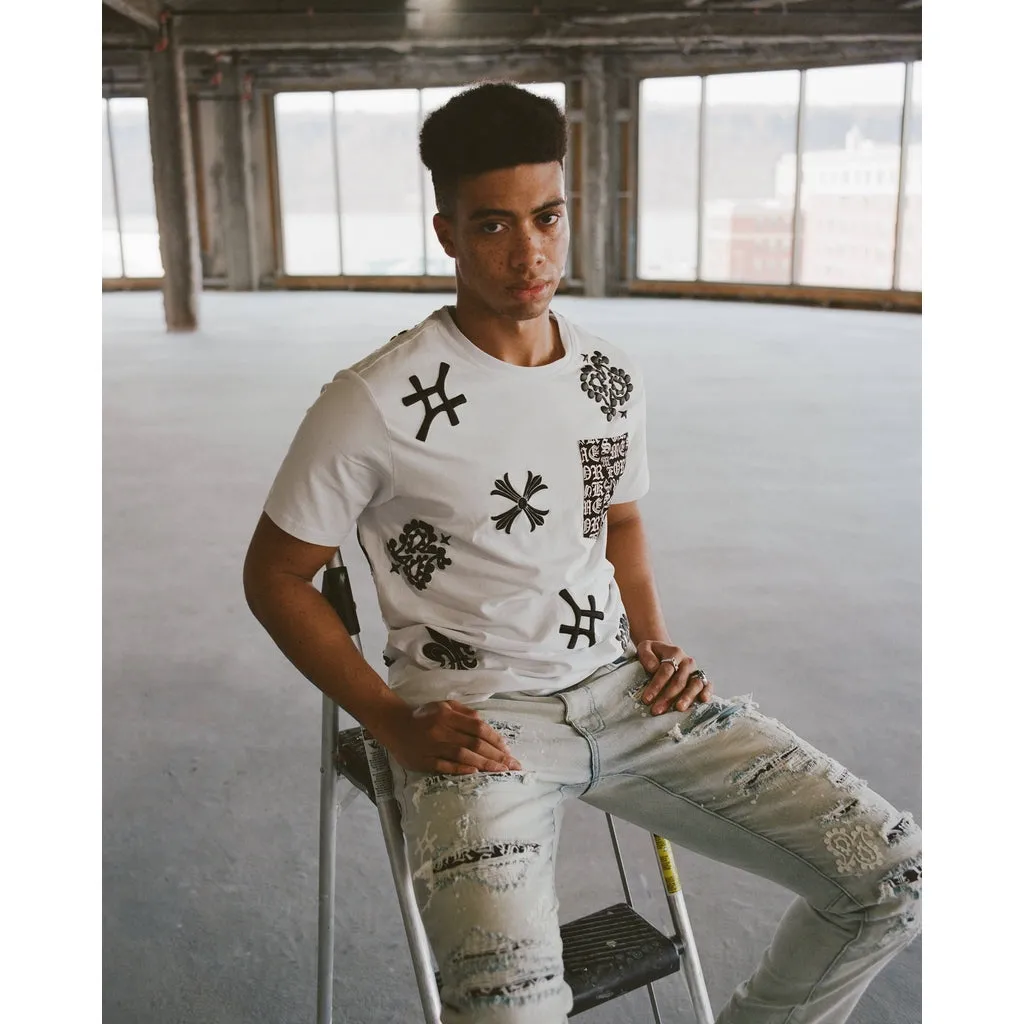 Rip And Repair Fashion Jeans - Hazy Blue