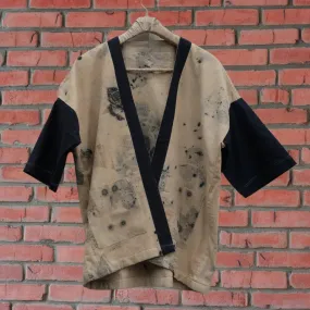 Shoulder Jacket | Printed | Hand-Crafted | Stylish | Off-White & Black