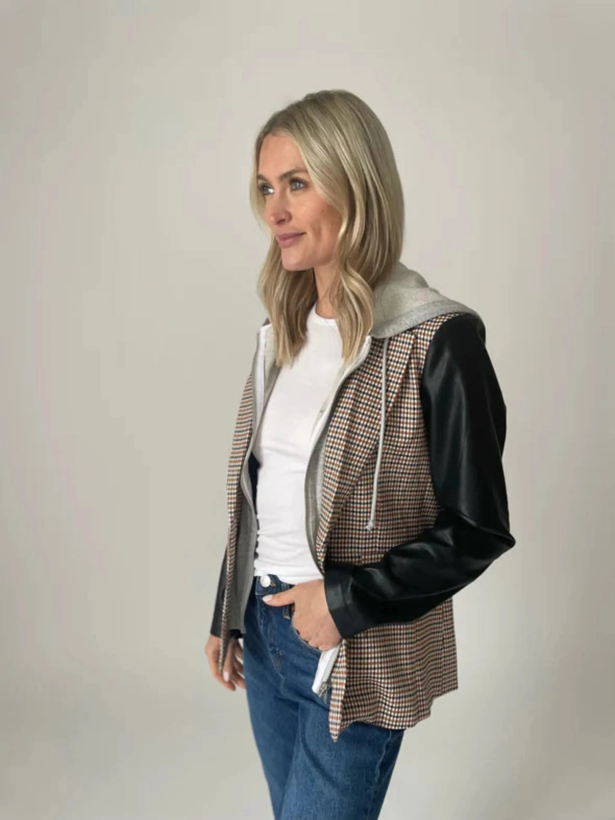Six/Fifty Greenwich Blazer - Brown and Black