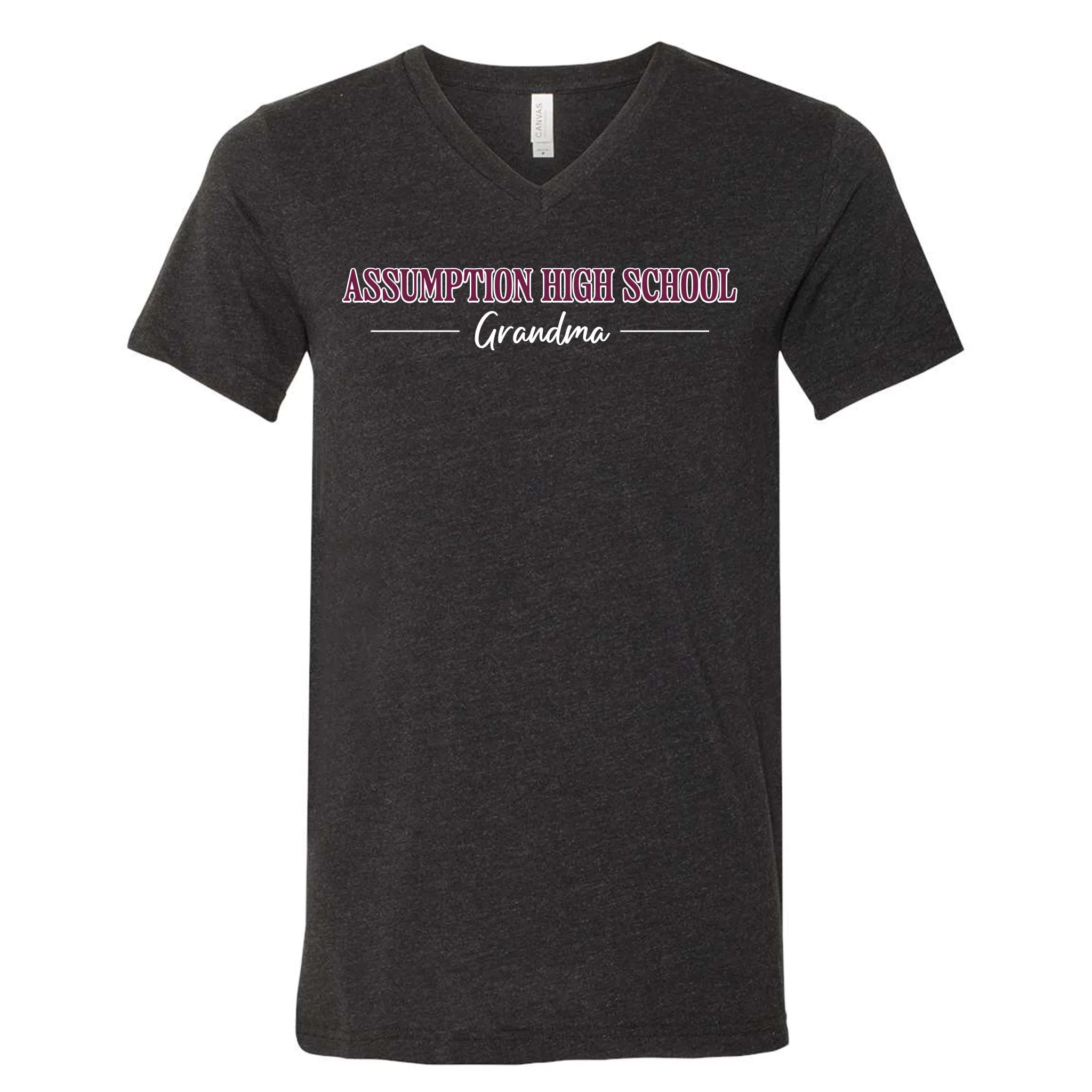 T-shirt - V-neck - Black - Assumption Grandma