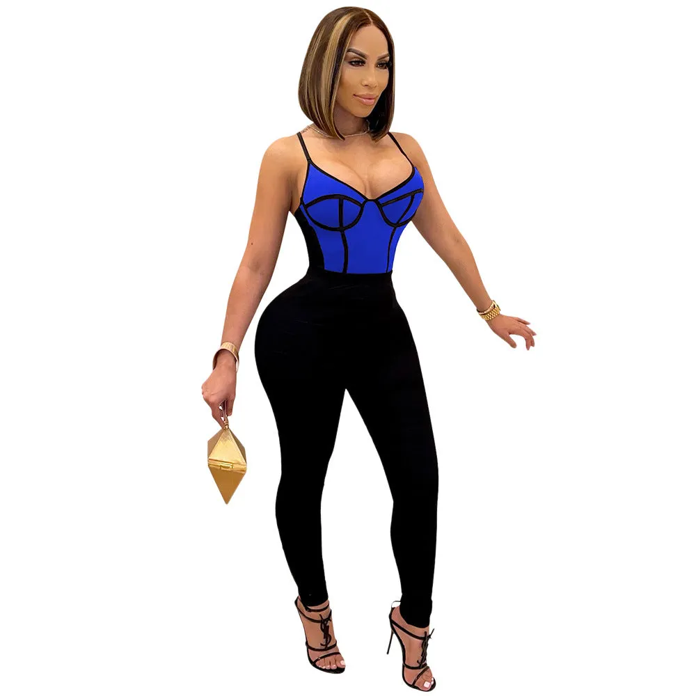 Taylor Tight-fitting Jumpsuit With Suspenders