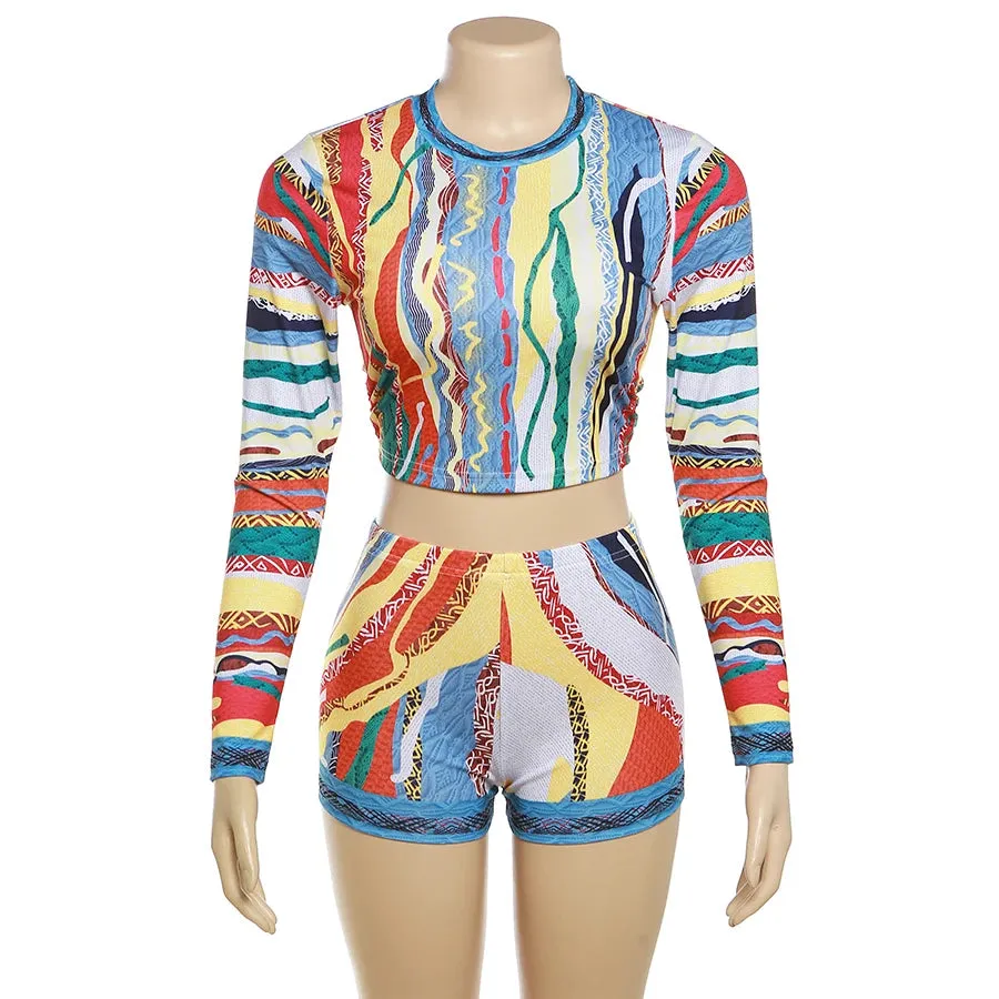 The Canvas Crop Top Shorts Set