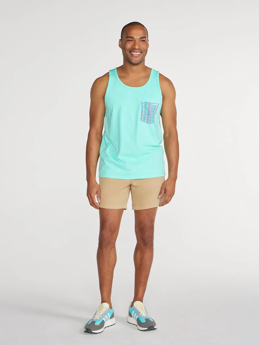 The One With The Pocket (Tank) - Turquoise