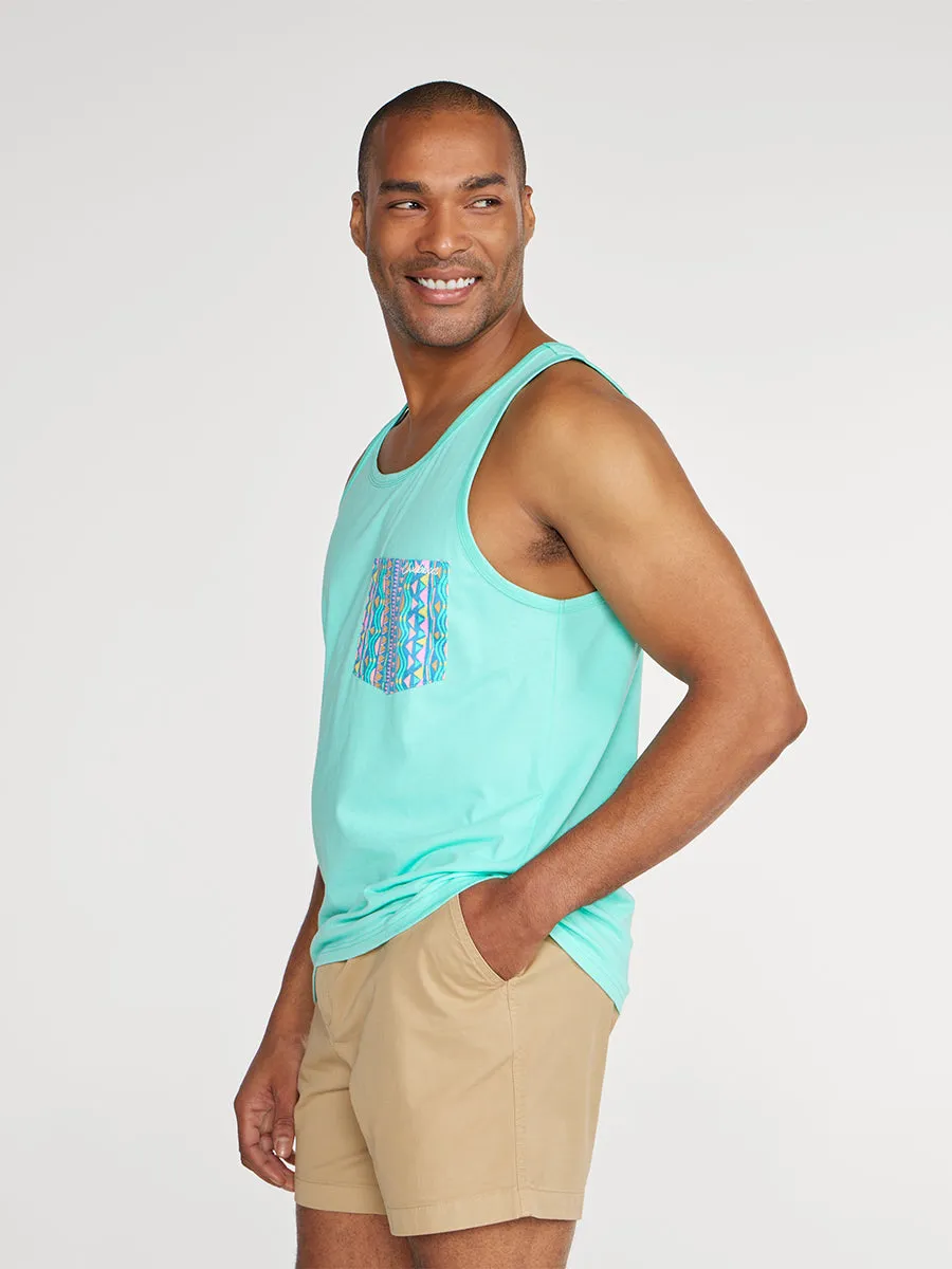 The One With The Pocket (Tank) - Turquoise