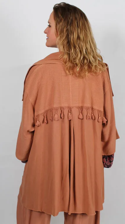 Tienda ho Rachida Tassel Jacket Moroccan Cotton Sml-3x