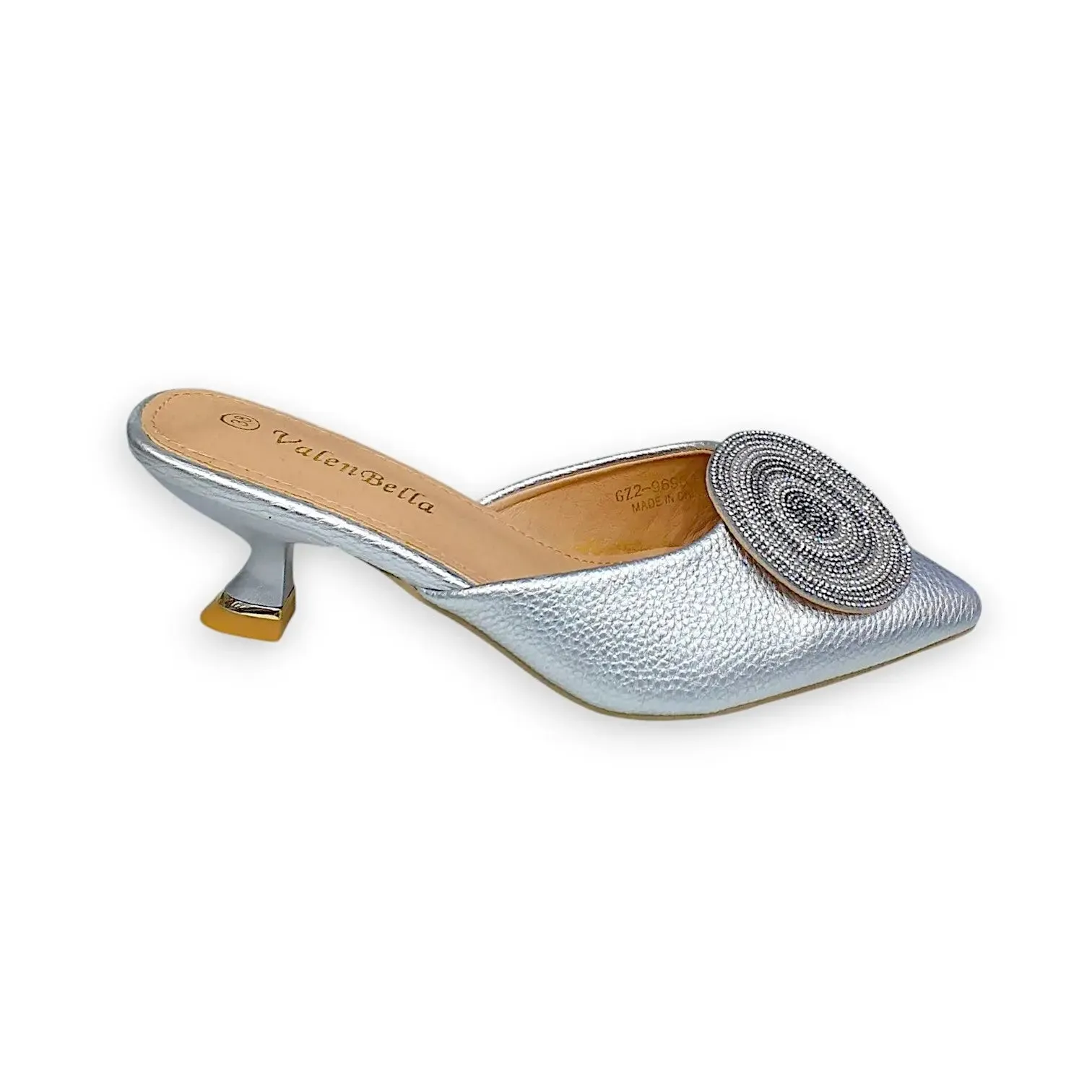 ValenBella Crystal Embellished Pointed Toe Mule