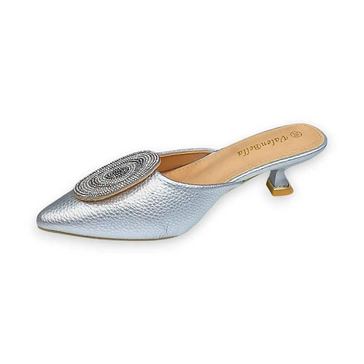 ValenBella Crystal Embellished Pointed Toe Mule