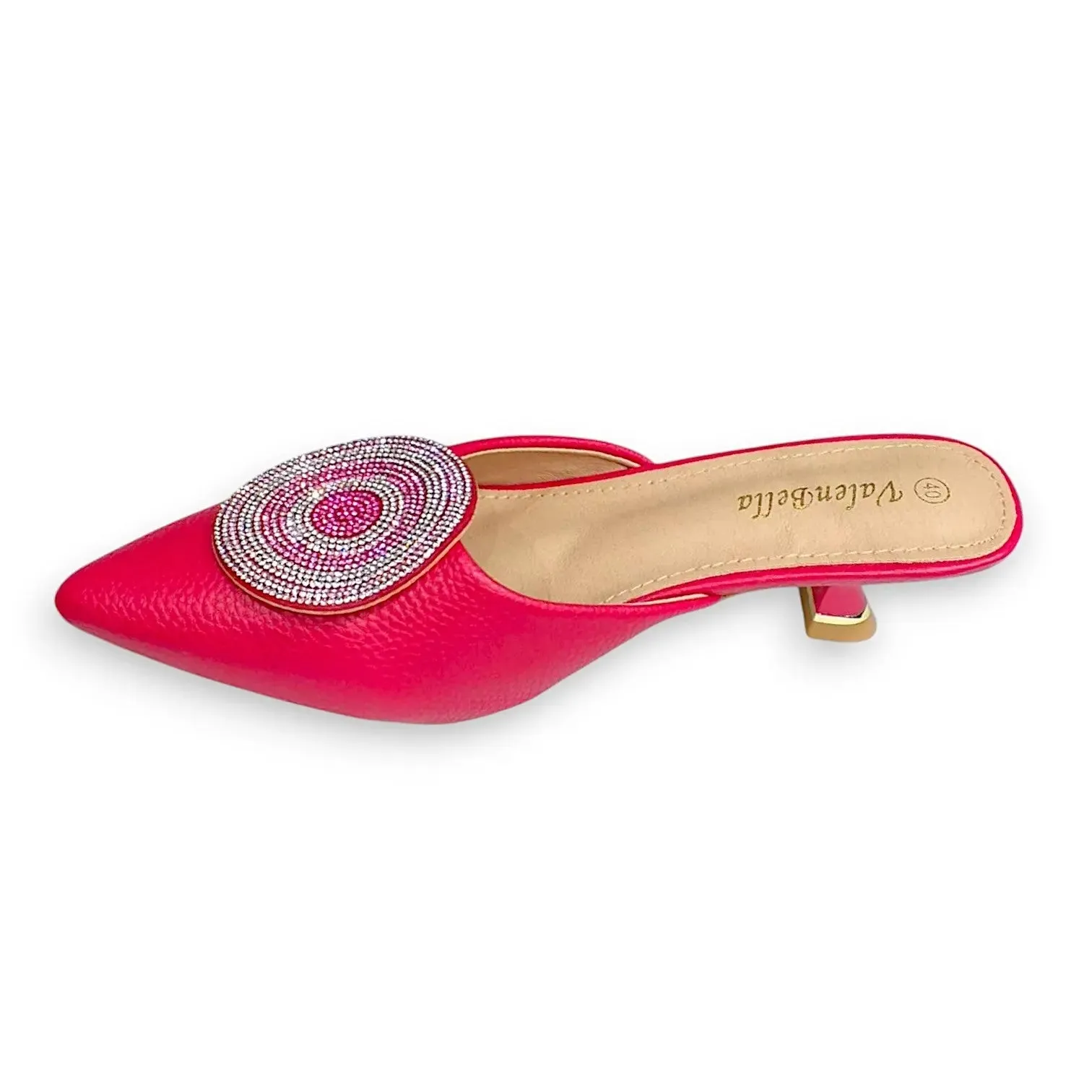 ValenBella Crystal Embellished Pointed Toe Mule