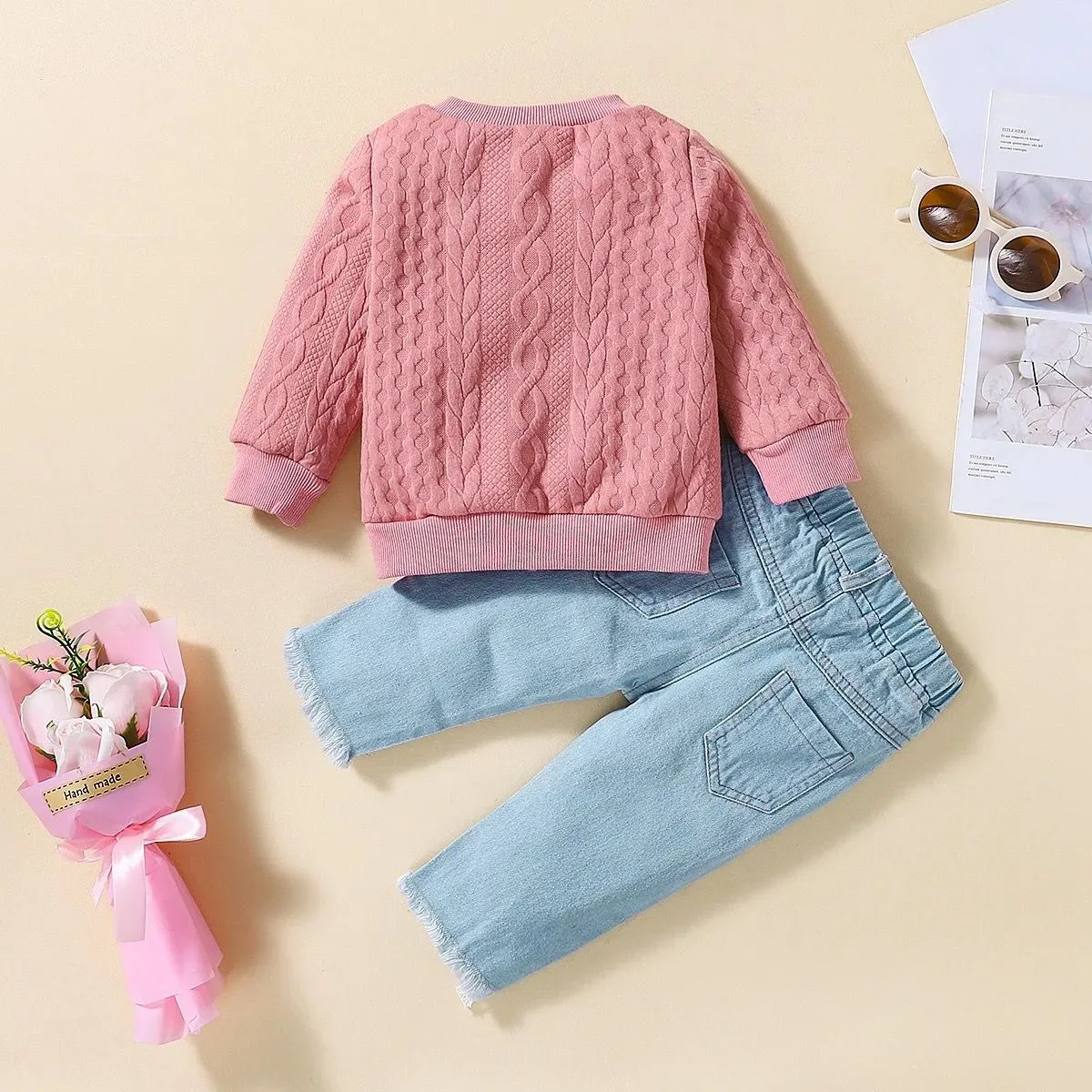 Winter Baby Boy Casual Warm Clothing Set High Waist Trousers   Long Sleeve 6-9M 20239118