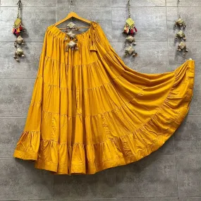 Women's Designer Navaratri Traditional Garba Multi Layers Skirts