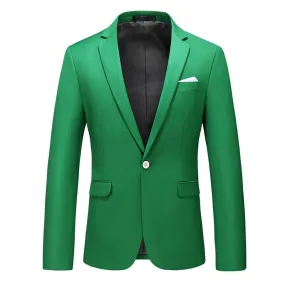 xiangtuibao Bright Green Suit Jacket Men's Stylish Slim Blazer Wedding Party Dress Coat Suitable for All Seasons Big Size 5XL 6XL